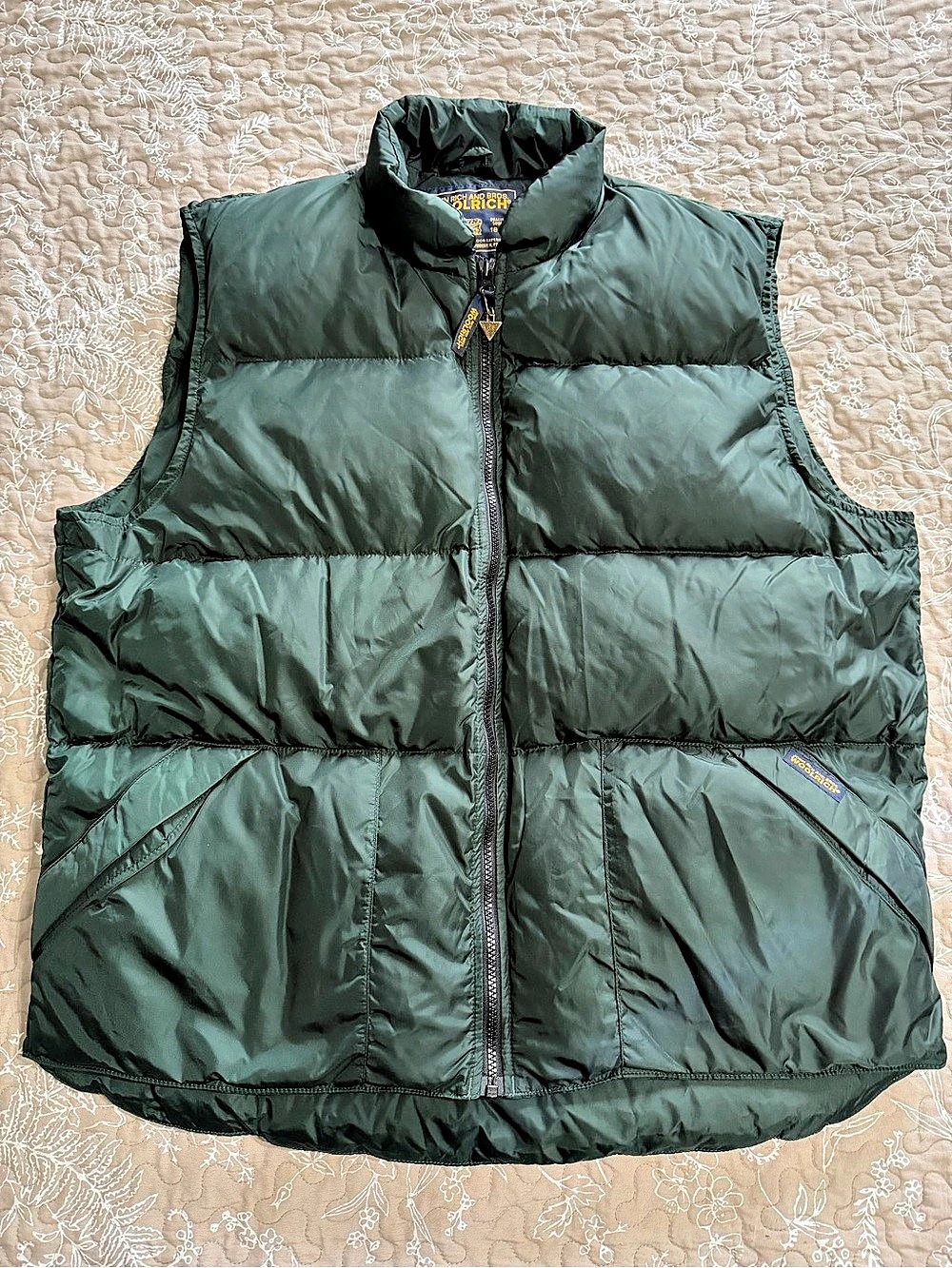 Woolrich Down Puffer Vest Green Large